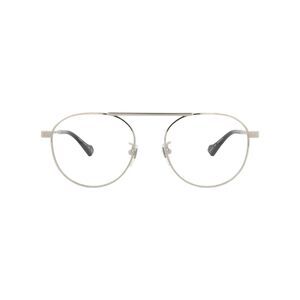 Gucci Round-Frame Metal Optical Frames Silver Mens